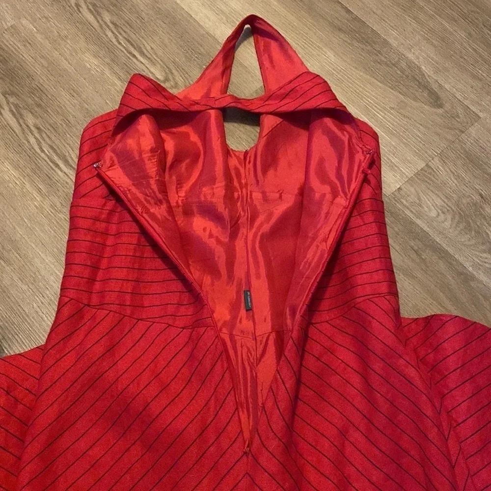 Ralph Lauren Black Label Exclusive Linen Nautical Red & Navy Stripe Midi dress 4 - Picture 14 of 14